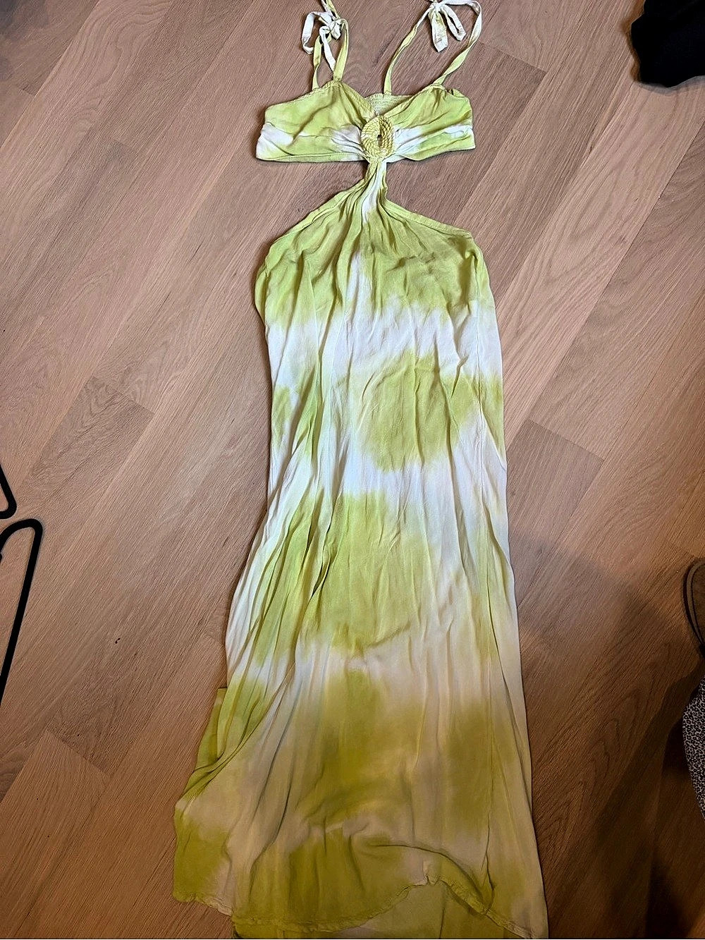 Tie-Dye Cut out Maxi Dress